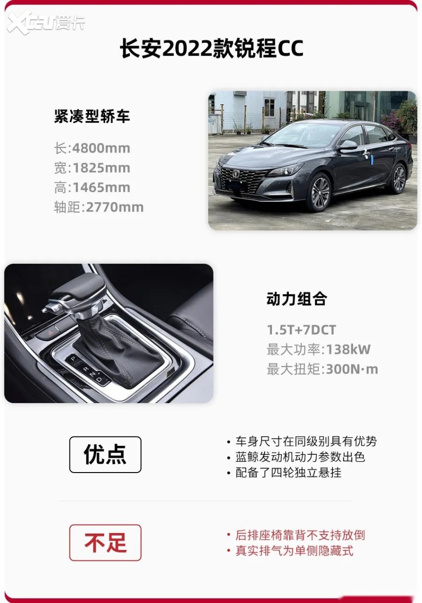 9.79萬起，搭載升級版1.5T藍(lán)鯨發(fā)動機(jī)，2022款長安銳程CC上市
