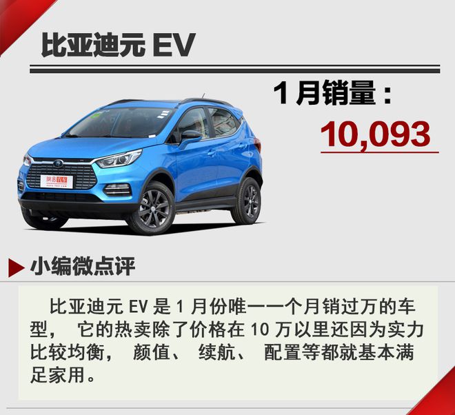 10萬以內是主戰(zhàn)場 2019年1月新能源汽車銷量點評