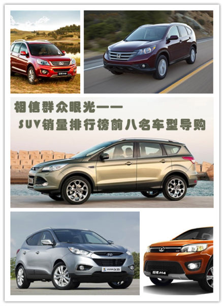 相信群眾眼光SUV銷量排行榜前八名車型導(dǎo)購