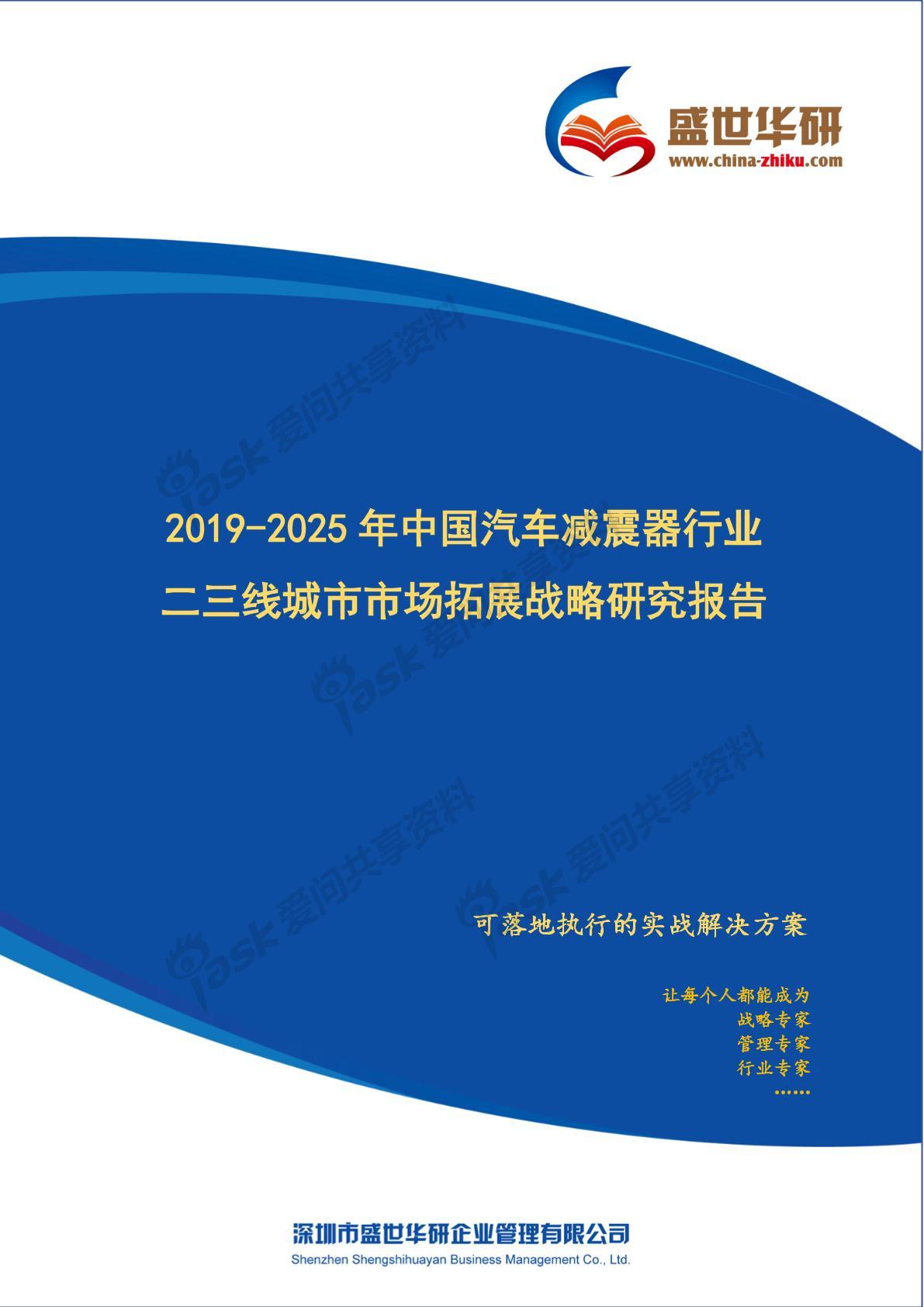 【完整版】2019-2025年中國汽車減震器行業(yè)二三線城市市場拓展策略研究報告圖片